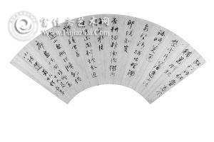 清代书法家何绍基（1799～1873）扇面作品。